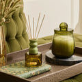 Cosmic Set - Lid Jar Candle (M) & Diffuser - Olive - Sage Cleanse - Set of 2