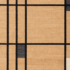 Textured beige surface with black grid pattern