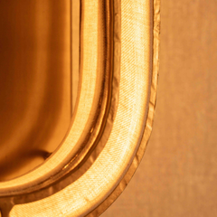 Close view of curve for Qandil Wall Lamp made of brass and iron