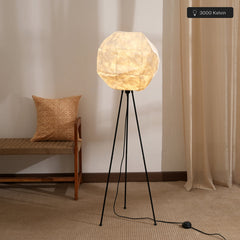 Modern Luna Floor lamp with geometric shade in a room setting