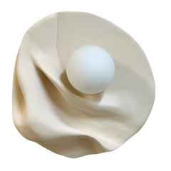 Folds Wall Sconce Light in Beige Color
