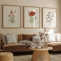 Scarlet Poppy Art Set – 3-Piece Wall Art Prints