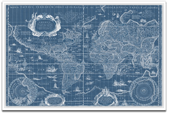 Blue Print World Map