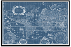 Blue Print World Map