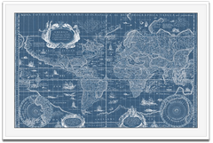 Blue Print World Map