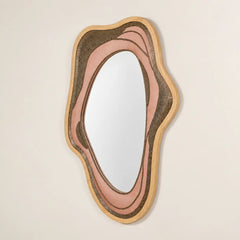Naura Wall Mirror with antique bead embellishment