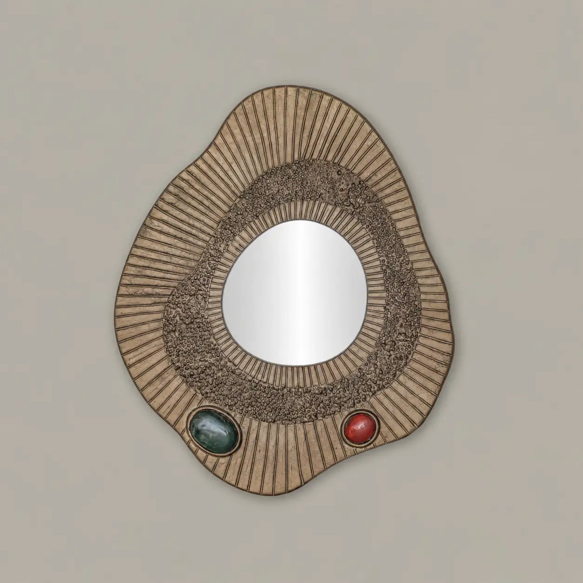 Rivel Wall Mirror with antique brass frame