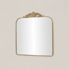 Marcel Mirror with sculpted crest