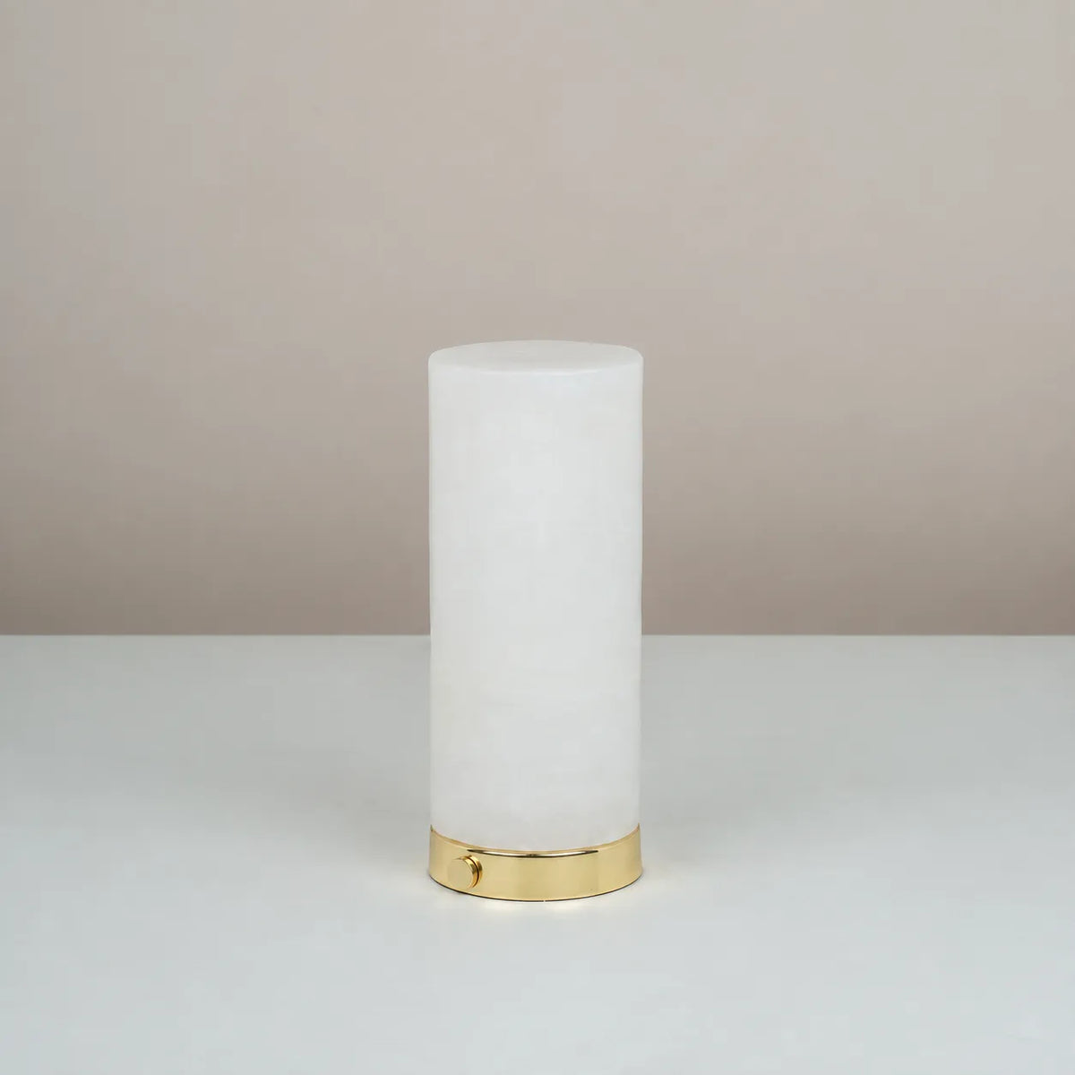 Midas Cylindrical Tall Table Lamp in alabaster