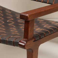 Hermes Lounge Chair, wooden frame with interwoven strips