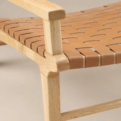 Hermes Lounge Chair with woven leather detail