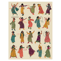 Hula in a Sari (Colour 3) Art Print