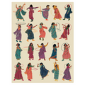 Hula in a Sari (Colour 6) Art Print