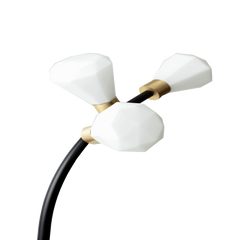 Close-up of the Bloom Floor Lamp's petal-shaped shade design
