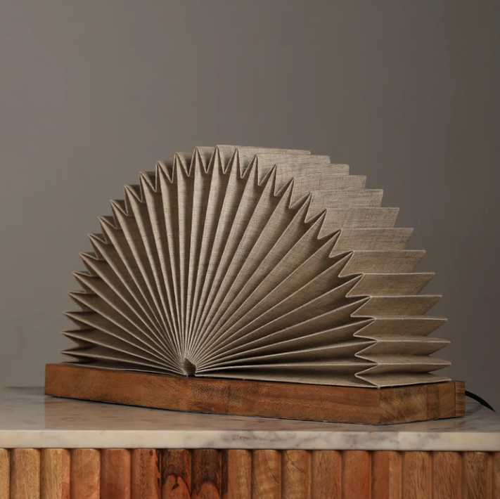 Unique Linen Book Lamp, table lamp by Fig Living