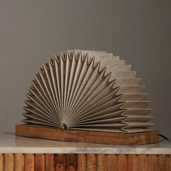 Unique Linen Book Lamp, table lamp by Fig Living