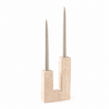 Travertine Candle Holder
