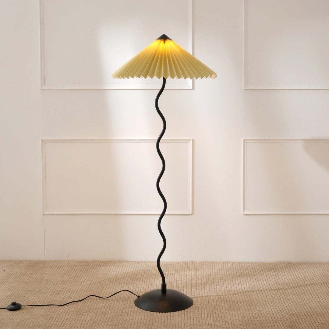 Wavy Floor Lamp with Special Paper shade