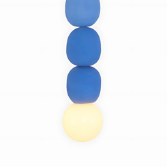 Close look of Beads Hanging Pendant Light in Blue color