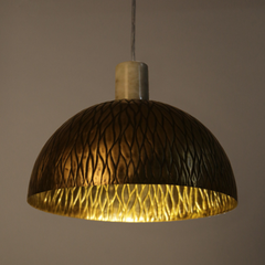 Lamina Pendant lamp blends artisan material with ambient lighting.