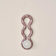 Reva Double Loop Wall Lamp, handcrafted in glass mosaic