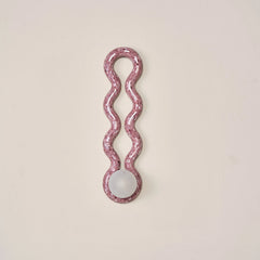 Unique Reva Triple loop wall lamp in pink mosaic with white glass globe