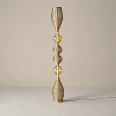 Decorative Notto floor lamp with a unique design crafted in glass & mild steel