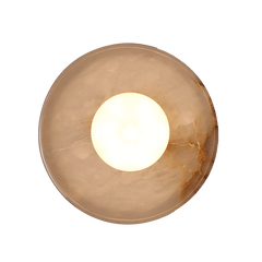 Designer Blot wall sconce with marble brass finish for feature wall lighting