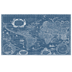 Blue Print World Map