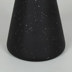 Bottom view of Statara Black Candle Holder (Set of 2), matte black concrete finish