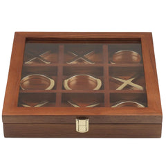 Selva Tic Tac Toe in walnut and gold finish