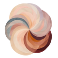 Round Woolen Handtufted Carpet _ Seraph Petals