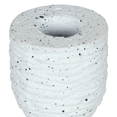 Close top view of Statara White Candle Holder (Set of 2), minimalist white candle holders