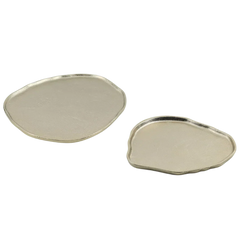 Unique stylish different shape two Belem Aluminium Trays