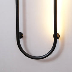 Close look of black Luminaire Elysian LED wall lamp
