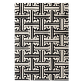 Wool HandTufted Carpet _ Maze Black & White