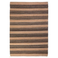 Hemp HandWoven Rug _ Stripe: Carbon