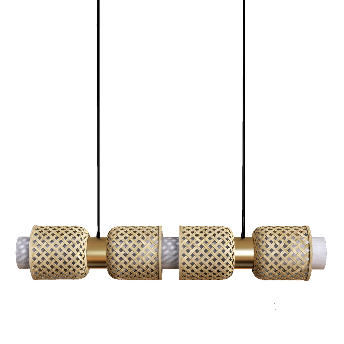 Metamorphosis Bamboo Pendant Lamp in natural color.