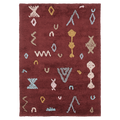 Wool Hand Knotted Moroccan Carpet_Juniper Maroon Shape