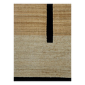 Hemp & Wool Hand knotted Carpet_Linear Natural & Black