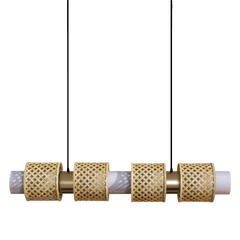 Metamorphosis Bamboo Pendant Lamp, handcrafted from bamboo. Light hanging with adjustable steel cable