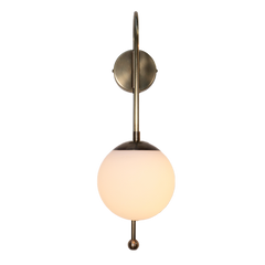 Wall Sconce with Glass Globe at the living influence
