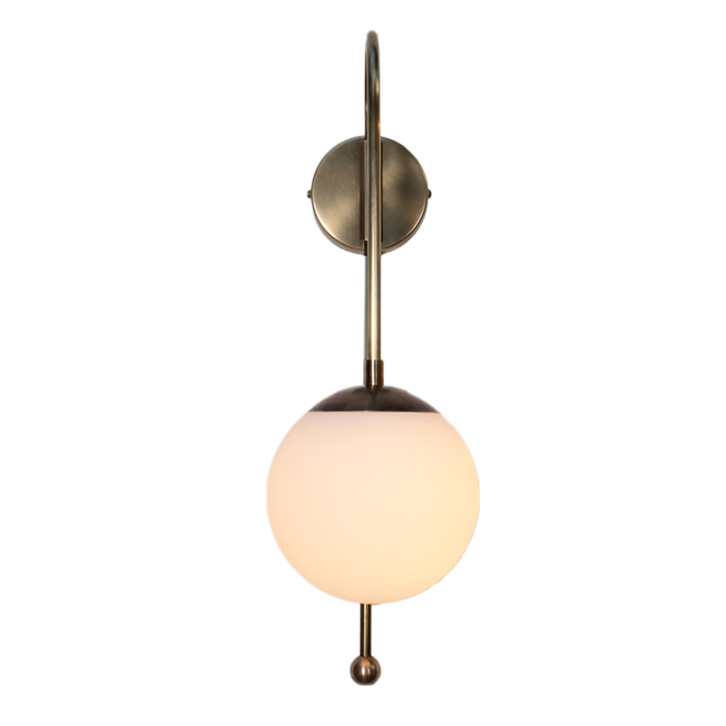 Wall Sconce with Glass Globe at the living influence