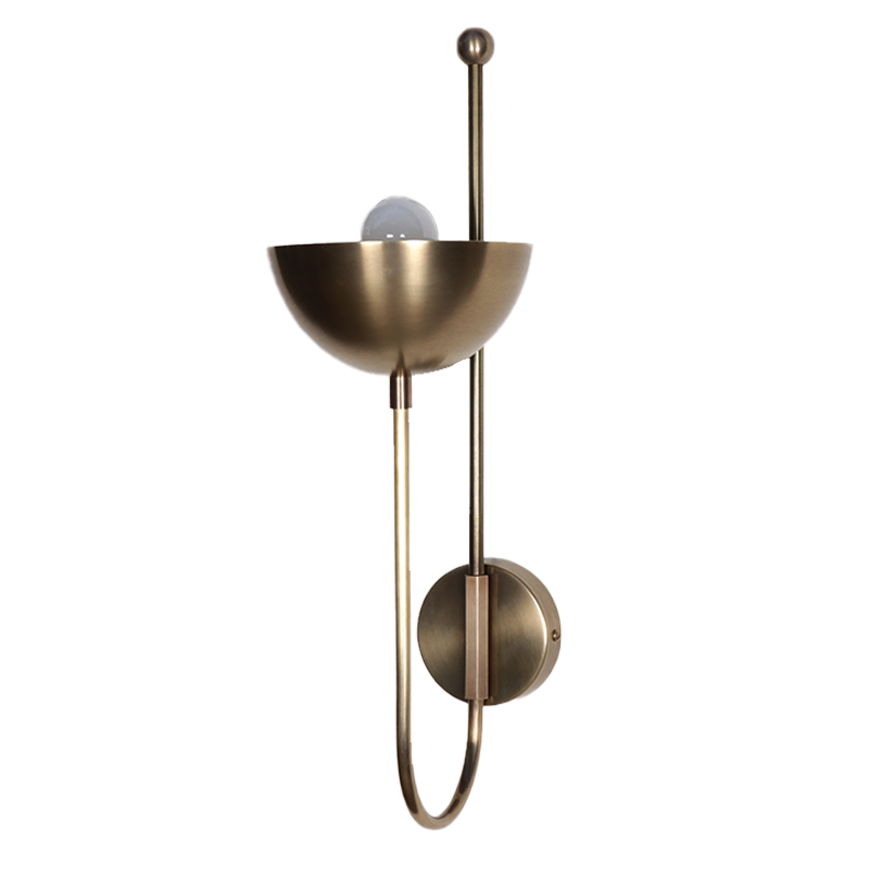 J Wall Sconce with Brass Dome | Shop at the living influence