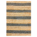 Hemp HandWoven Rug _ Stripe: Grey
