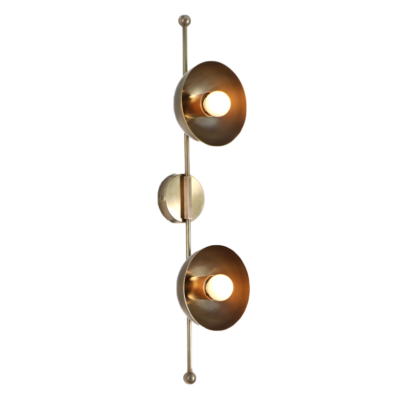 Mod wall sconce brass dome\ Wall light\ Indoor Light\ Wall Lamp\ Wall mounted\ Light fixture Bedroom light\ Living room light\ Office light\ Brass finish