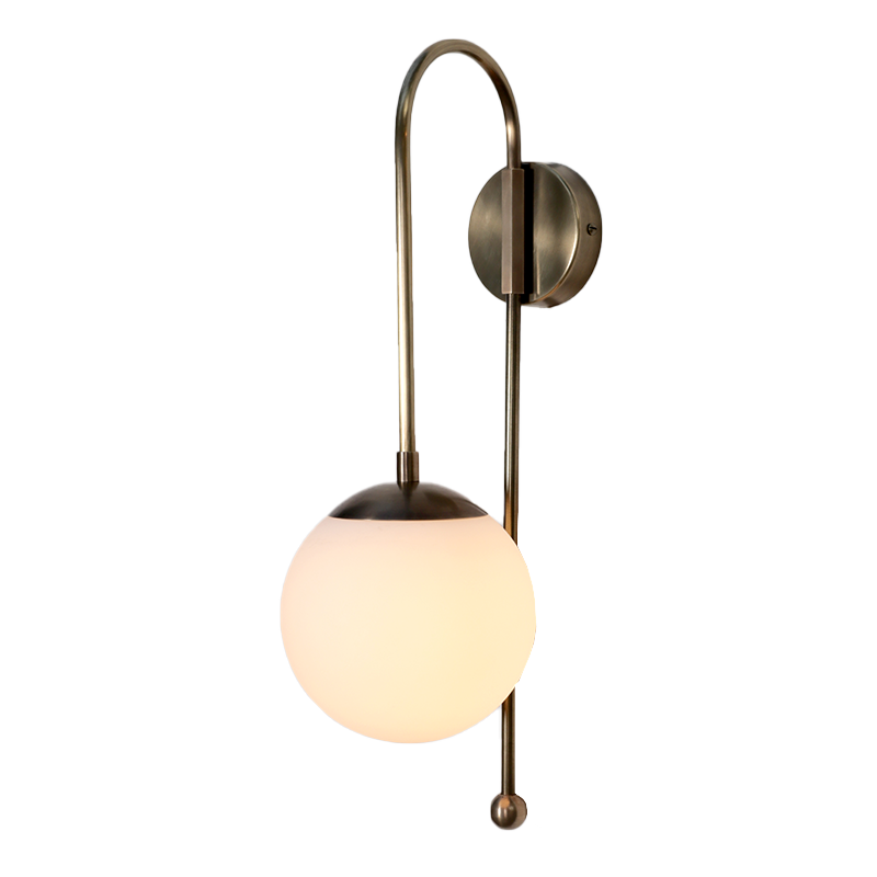 Shop Wall Sconce with Glass Globe | Living Influence 