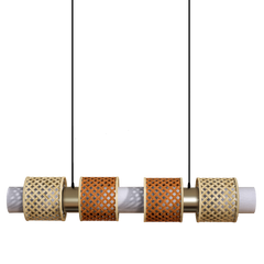 Metamorphosis Pendant Ceiling light in natural and orange color