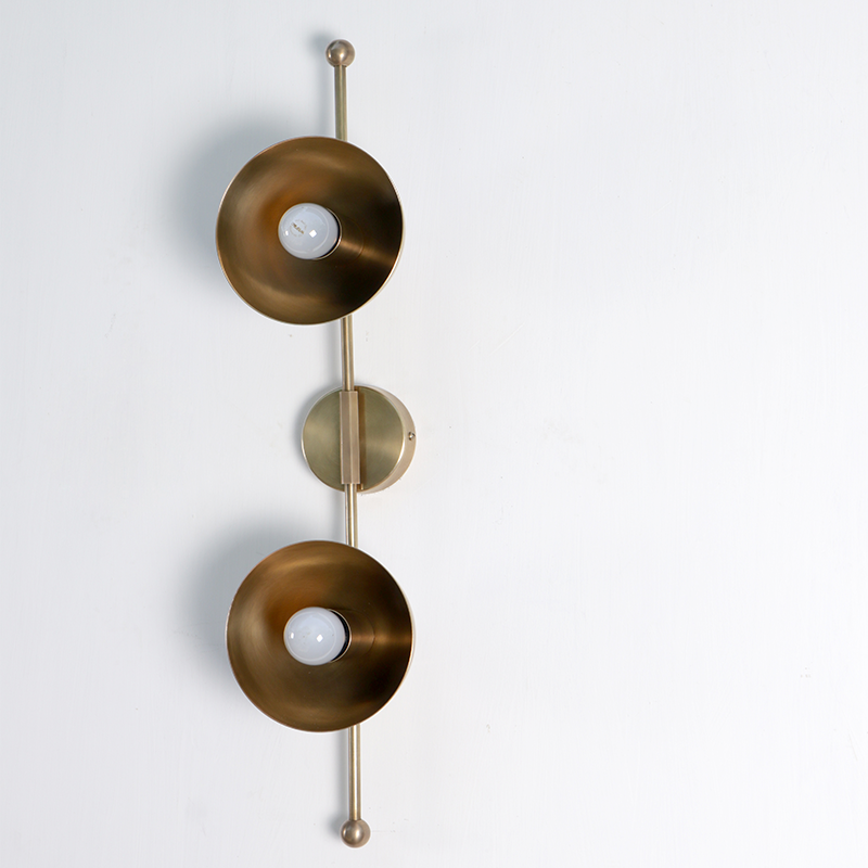 Mod wall sconce brass dome\ Wall light\ Indoor Light\ Wall Lamp\ Wall mounted\ Light fixture Bedroom light\ Living room light\ Office light\ Brass finish