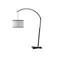 Fifth Avenue Curved-Arm Black Floor Lamp